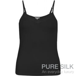 Lady Avenue Strikket Silke Camisole M. Blonde Sort