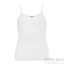 lady avenue strikket silke camisole m. smal strop offwhite