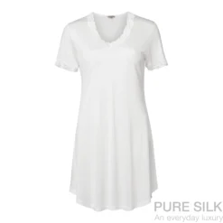 lady avenue strikket silke natkjole offwhite