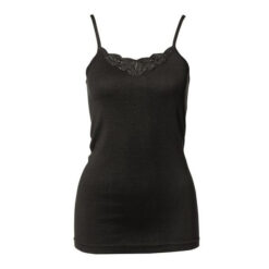 Scarlett Bomulds Undertrøje med smal Strop 3 stk Sort