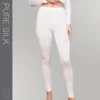 lady avenue strikket silke leggings offwhite