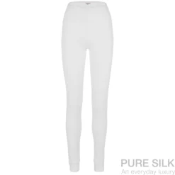 lady avenue strikket silke leggings offwhite