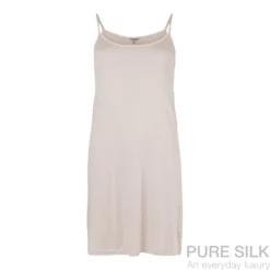 lady avenue strikket silke natkjole med smal strop skin