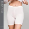 lady avenue strikket silke short tights offwhite
