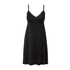 Trofe Kort Natkjole M. Strop og Udtagelige Indlæg Sort