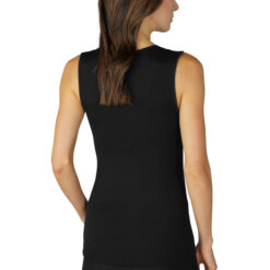 Mey Uld/Silke Top m. Blonde og Bred Strop Sort Bagfra