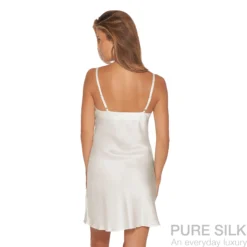 lady avenue chemise ren silke m. blonde offwhite