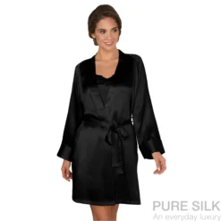 lady avenue ren silke kåbe kort sort