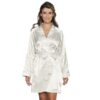 Lady Avenue Satin Kåbe Kort Offwhite
