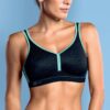 Anita Active Performance Sports Bh Black/Pool Blue