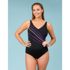 Trofe Badedragt M. Strib Sortrosa