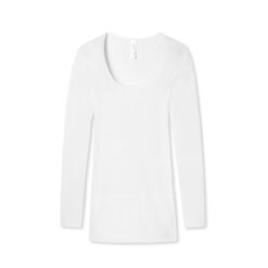 Schiesser Luxury T Shirt M. Langt Ærme Hvid2