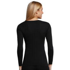 Schiesser Luxury T Shirt M. Langt Ærme Sort Bagfra