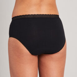 schiesser secret care lace period maxi trusse 2 pak sort bagfra