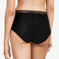 chantelle soft stretch lace maxi trusse sort bagfra