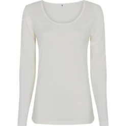 jbs of denmark organic wool t shirt m. langt ærme ivory