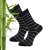 trofe bamboo ankel strømper 2 pak small stripe sort