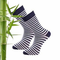 trofe bamboo ankel strømper 2 pak stripe marine