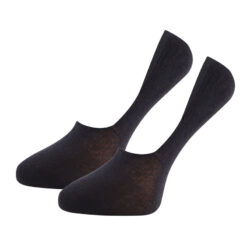 trofe cotton invisible footies strømper 2 pak sort2
