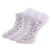 trofe cotton sneaker strømper 3 pak dot hvid