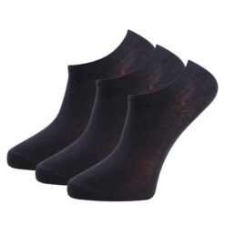 trofe cotton sneaker strømper 3 pak sort