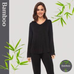 lady avenue bamboo pyjamas lace sort3
