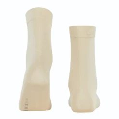 falke cotton touch ankelstrømpe cream bagfra