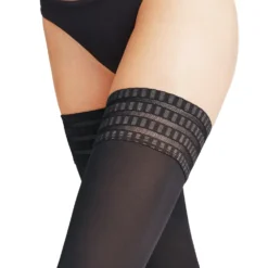 falke pure matt 50 selvsiddende strømper sort zoom