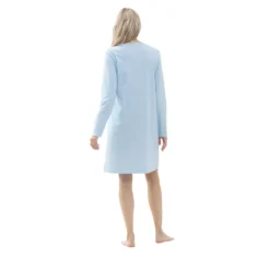 mey emelie natkjole m. langt Ærme dream blue bagfra