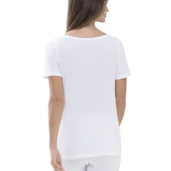 mey organic t shirt m. v hals hvid bagfra