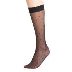 falke dot knæstrømpe 15 denier black2