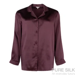 lady avenue pure silk pyjamas italian plum2