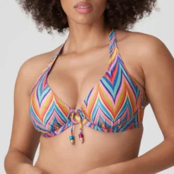 primadonna swim kea plunge bikini top rainbow paradise