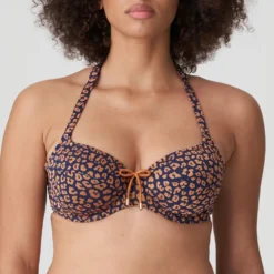 primadonna swim punta rata full cup bikini top water blue