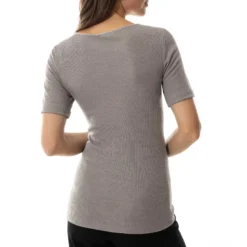 mey wool love t shirt m. kort ærme deep taupe