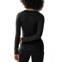 mey wool love t shirt m. langt ærme sort