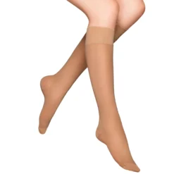 vogue support 40 knæstrømpe flystrømpe suntan