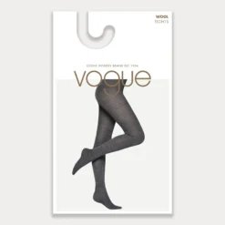 vogue merino uld strømpebuks sort