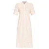 ringella natkjole m. stolpelukning og kort ærme apricot