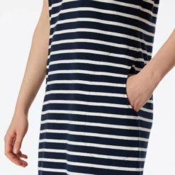 schiesser natkjole m. kort ærme nightblue