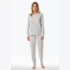schiesser pyjamas silver grey melange