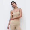 femilet juliana uld chemise top heather nude