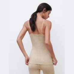 femilet juliana uld chemise top heather nude