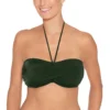 wiki bandeau bikini top olive