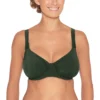 wiki full cup bikini top olive