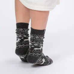 trofe uld ankelstrømper grey