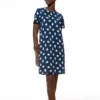 mey scribbled dots natkjole m. kort Ærme deep marine