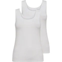 decoy undertrøje m. bred strop 2 pack hvid