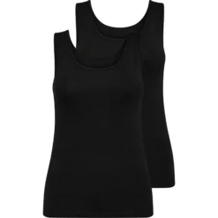 decoy undertrøje m. bred strop 2 pack sort