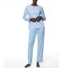 mey flower meadow pyjamas blue silk